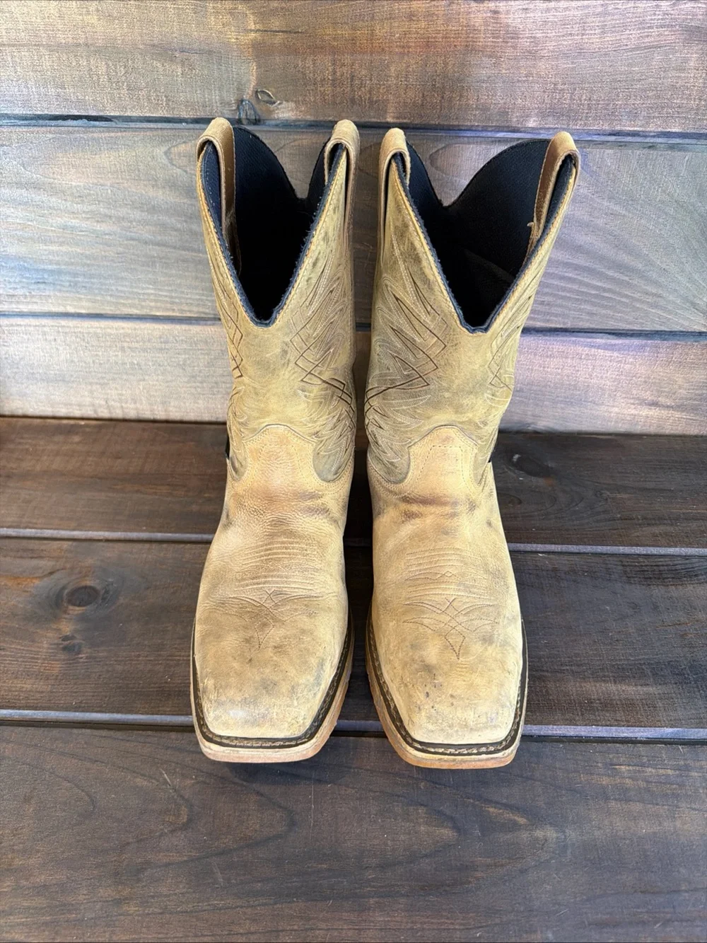 Irish Setter Marshall 83912 Tan Leather Steel Toe Pull On Boots Men Size 13 D